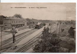 Carte Postale Ancienne Malesherbes - La Gare. Vue Intérieure - Chemin De Fer - Malesherbes