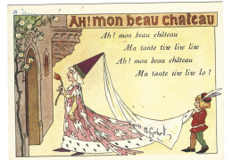 Chromo Image  -  L'alcool De Menthe Ricqles - Chanson-  D'apres H Gerbault -  Ah Mon Beau Chateau - Autres & Non Classés