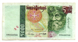 5000 Escudos Note - Billet De 5000 Escudos - Septembre 1997 - TB - Portugal