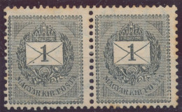 1898. Black Number Krajcar 1kr Stamp Pair - ...-1867 Voorfilatelie