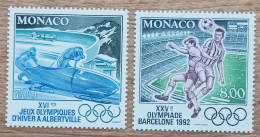 Monaco - YT N°1811, 1812 - Jeux Olympiques - 1992 - Neuf - Unused Stamps