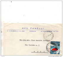 1966  LETTERA   CON ANNULLO TARANTO - 1961-70: Storia Postale