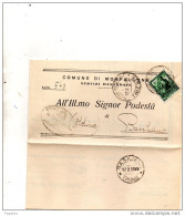 1939  LETTERA   CON ANNULLO MONFALCONE TRIESTE + BASILIANO UDINE - Storia Postale