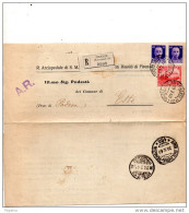 1940  LETTERA RACCOMANDATA    CON ANNULLO FIRENZE 20 + AMB. BOLOGNA - VENEZIA - Storia Postale