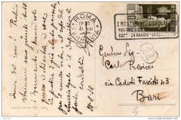 1938 CARTOLINA CON ANNULLO ROMA - Storia Postale