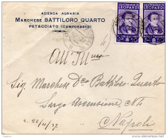 1937  LETTERA INTESTATA AZIENDA AGRARIA  - PETACCIATO CAMPOBASSO - Marcophilia