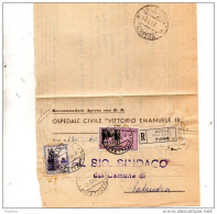 1960  LETTERA RACCOMANDATA CON ANNULLO MATERA + SALANDRA - 1946-60: Marcophilia