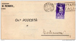 1938  LETTERA   CON ANNULLO BERGAMO - Marcophilia