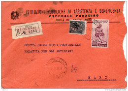 1960  LETTERA   CON ANNULLO GIOIA DEL COLLE BARI - 1946-60: Poststempel