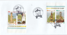 Cuba - 2023 - Lighthouse Set With Comm.cancel On Cover - Leuchttürme