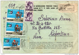 1967  LETTERA RACCOMANDATA  CON ANNULLO S. VITO DEI NORMANNI BRINDISI - 1961-70: Marcofilia