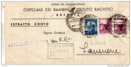 1949  LETTERA RACCOMANDATA  CON ANNULLO BRESCIA - 1946-60: Marcophilie