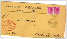 1955  LETTERA  CON ANNULLO ALFIANELLO BRESCIA - 1946-60: Marcophilia