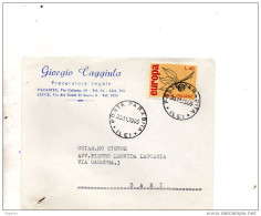 1965  LETTERA   CON ANNULLO PARABITA LECCE - 1961-70: Marcofilia