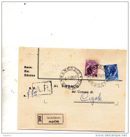 1959 CARTOLINA RACCOMANDATA    CON ANNULLO MANERBIO BRESCIA - 1946-60: Poststempel