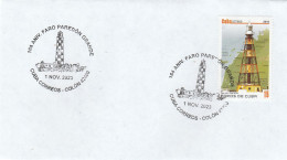 Cuba - 2023 - Lighthouse Peredon Cancel On Cover - Lighthouses