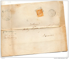 1875 LETTERA CON ANNULLO NERETO  TERAMO - Storia Postale