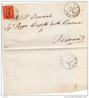 1884  LETTERA CON ANNULLO CATIGNANO PESCARA + TERAMO - Marcofilía