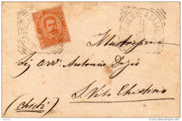 1894  LETTERA CON ANNULLO CASTIGLIONE A CASAURIA  PESCARA - Storia Postale