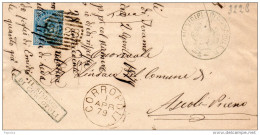 1879  LETTERA CON ANNULLO CORPOPOLI TERAMO - Storia Postale