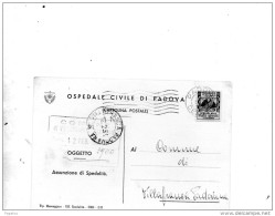 1953  CARTOLINA  CON ANNULLO PADOVA - 1946-60: Marcophilia