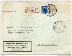 1948  LETTERA RACCOMANDATA CON ANNULLO NAPOLI - 1946-60: Marcophilia