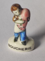 Fève / Fèves 1995 Les Commerçants * Boucherie (B6) Socle Blanc - Personaggi