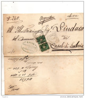 1901 LETTERA CON ANNULLO VILLABARTOLOMEO VERONA - Marcophilia