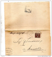 1900 LETTERA CON ANNULLO MONTANARA DI CURTATONE MANTOVA + MANERBIO - Marcophilia