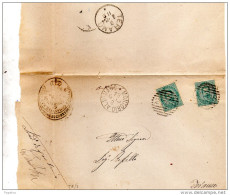 1884   LETTERA CON ANNULLO MONTORIO AL VOMANO TERAMO - Storia Postale