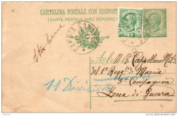 1917 CARTOLINA  CON ANNULLO CANDIA CANAVESE TORINO X ZONA DI GUERRA - Marcophilia