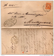 1891  LETTERA CON ANNULLO  VERONA + MONTAGNANA - Poststempel