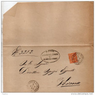 1893 LETTERA CON ANNULLO VILLAFRANCA DI VERONA - Storia Postale