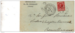 1914 CARTOLINA CON ANNULLO PASIAN SCHIAVONESCO UDINE - Marcophilia