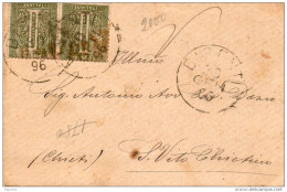 1896 LETTERA CON ANNULLO BISENTI TERAMO - Storia Postale