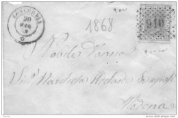 1868  LETTERA CON ANNULLO CONCORDIA MODENA - Storia Postale