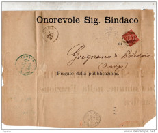 1887  PARTE DI MANIFESTO CON ANNULLO CONA VENEZIA + - Storia Postale