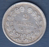 Cérès - 2 Francs 1870 A - 1870-1871 Gouvernement De La Défense Nationale