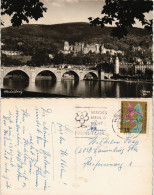 Heidelberg Panorama-Ansicht Neckar Brücke Fernblick Schloss 1963 - Heidelberg