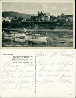 Ansichtskarte Söbrigen-Dresden Cafe Elbblick - Söbrigen - Dampfer 1934 - Pillnitz