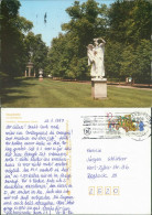 Neustrelitz Schlosspark  Mit ENgelstatue G1989 - Neustrelitz