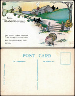 Glückwunsch: Thanksgiving / Erntedankfest Künstlerkarte Truthahn Turkey 1929 - Giorno Del Ringraziamento