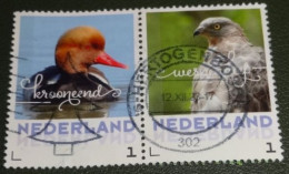 Nederland - NVPH - 3013 - Vogels - 2017 - Persoonlijk Gebruikt - Cancelled - Paar - Krooneend En Wespendief - Sellos Privados