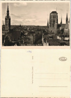 Danzig Gdańsk/Gduńsk Rathaus Und St. Martin Straßenblick Fotokarte 1940 - Danzig