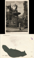 Postcard Danzig Gdańsk/Gduńsk Langermarkt, Neptunbrunnen - Hydrant 1929 - Danzig