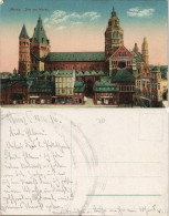 Ansichtskarte Mainz Dom Von Westen, Gesamtansicht 1916 - Mainz