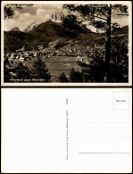 Ansichtskarte Mittenwald Panorama-Ansicht Blick Gegen Wetterstein Berge 1940 - Mittenwald