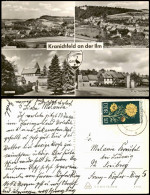 Kranichfeld DDR Mehrbild-AK Mit Niederburg, Ilm Brücke, Gesamtansicht 1968 - Kranichfeld