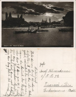 Ansichtskarte Speyer Abend Am Rhein; Panorama Mit Schiff 1925 - Speyer