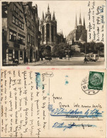 Ansichtskarte Erfurt Am Friedrich-Wilhelm-Platz, Grüne Apotheke, Kirche 1934 - Erfurt